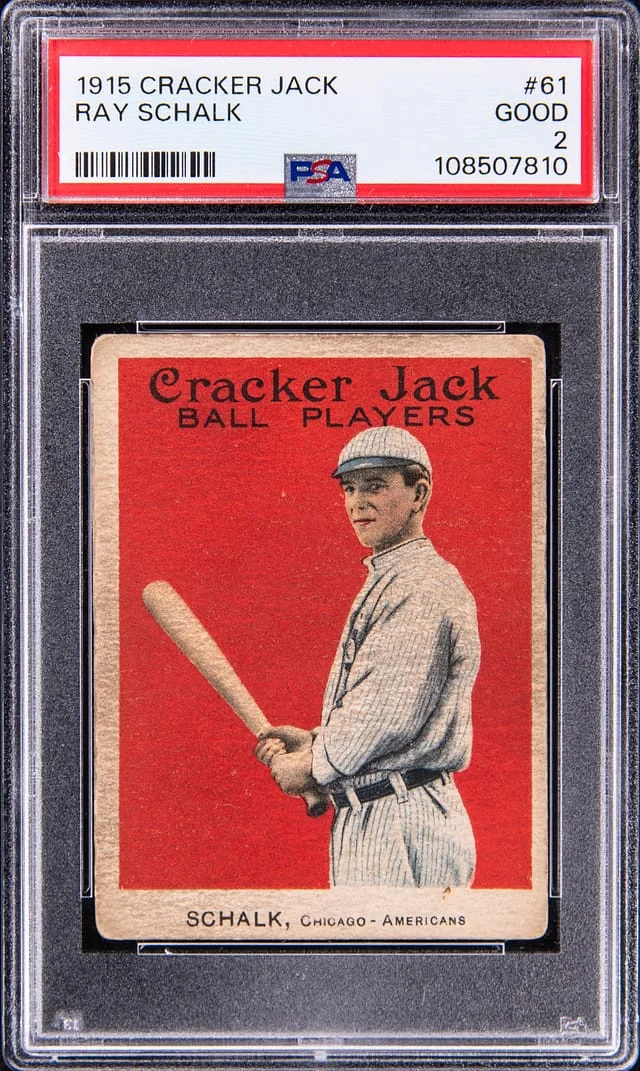 1915 Cracker Jack Ray Schalk #61 card image