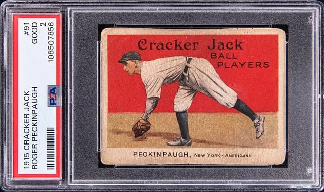 1915 Cracker Jack Roger Peckinpaugh #91 card image