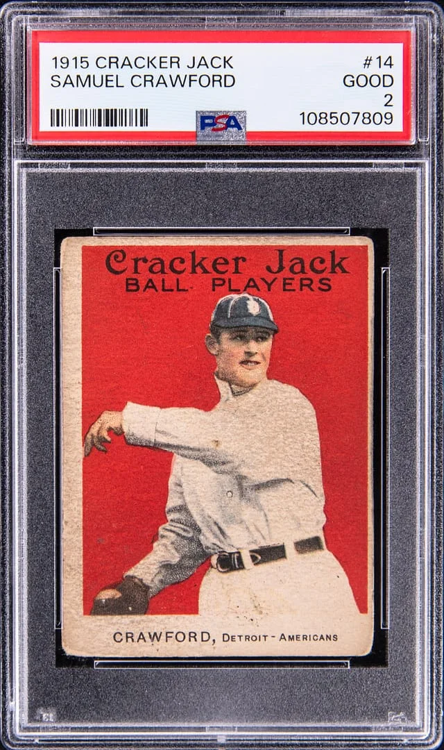 1915 Cracker Jack Sam Crawford #14 card image