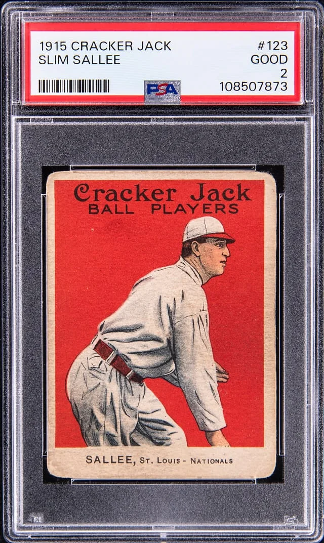 1915 Cracker Jack Slim Sallee #123 card image