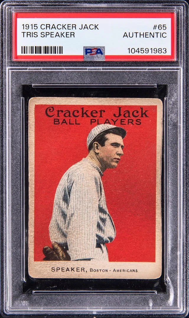 1915 Cracker Jack Tris Speaker #65 card image