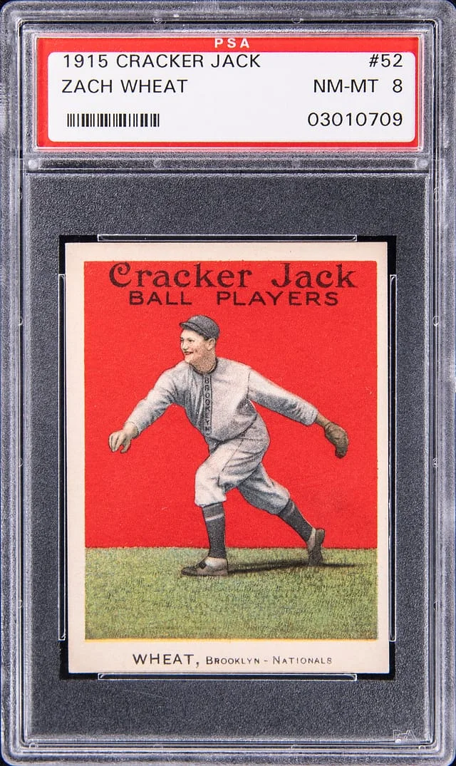 1915 Cracker Jack Zach Wheat #52 card image