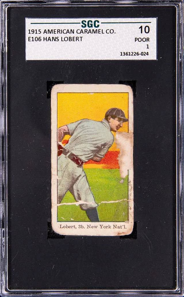 1915 E106 American Caramel Co. Hans Lobert #NNO card image