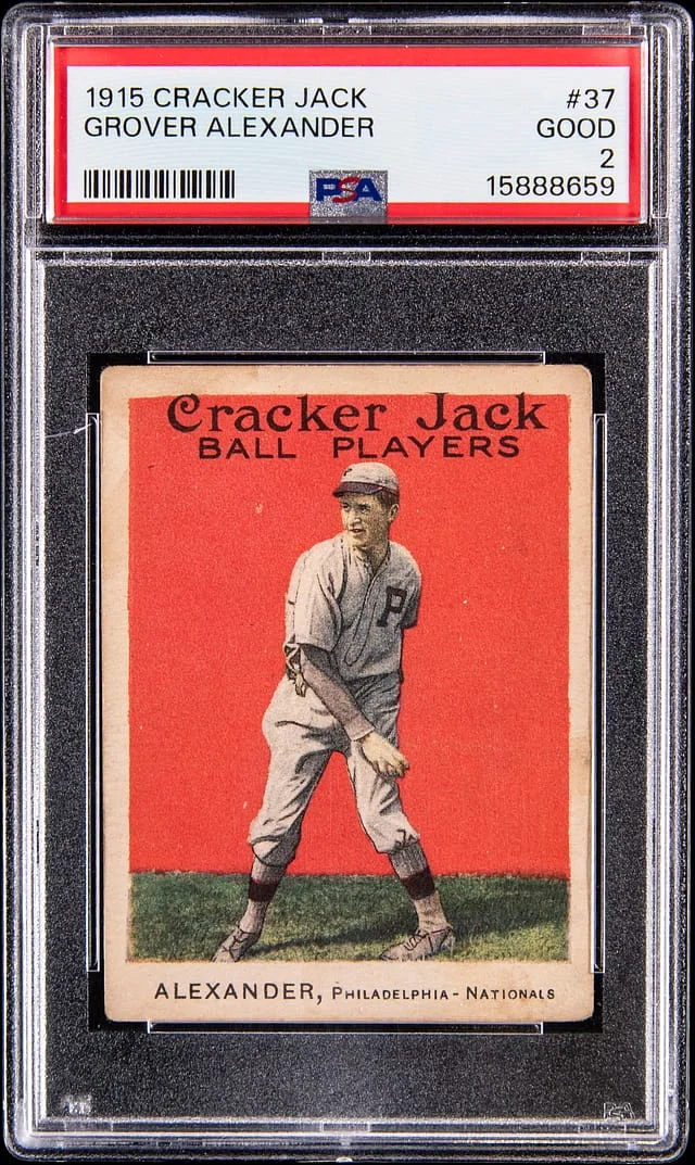 1915 E145 Cracker Jack Grover Cleveland Alexander #37 card image