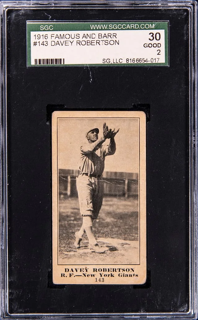 1916 Famous And Barr Davey Robertson #143 card image
