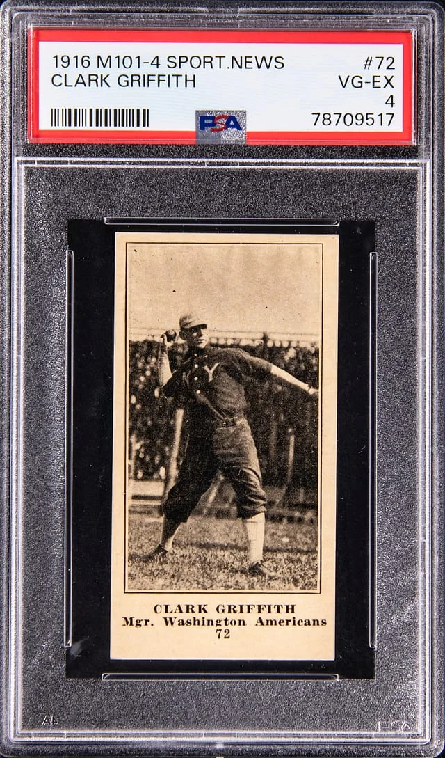 1916 H801-9 The Globe Clark Griffith #72 card image