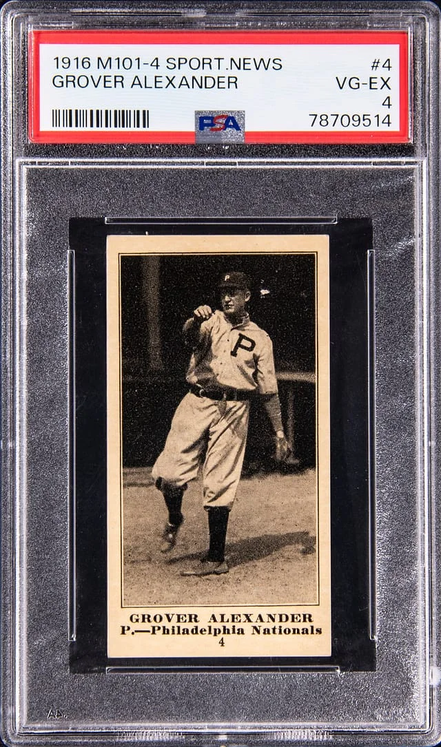 1916 H801-9 The Globe Grover Alexander #4 card image