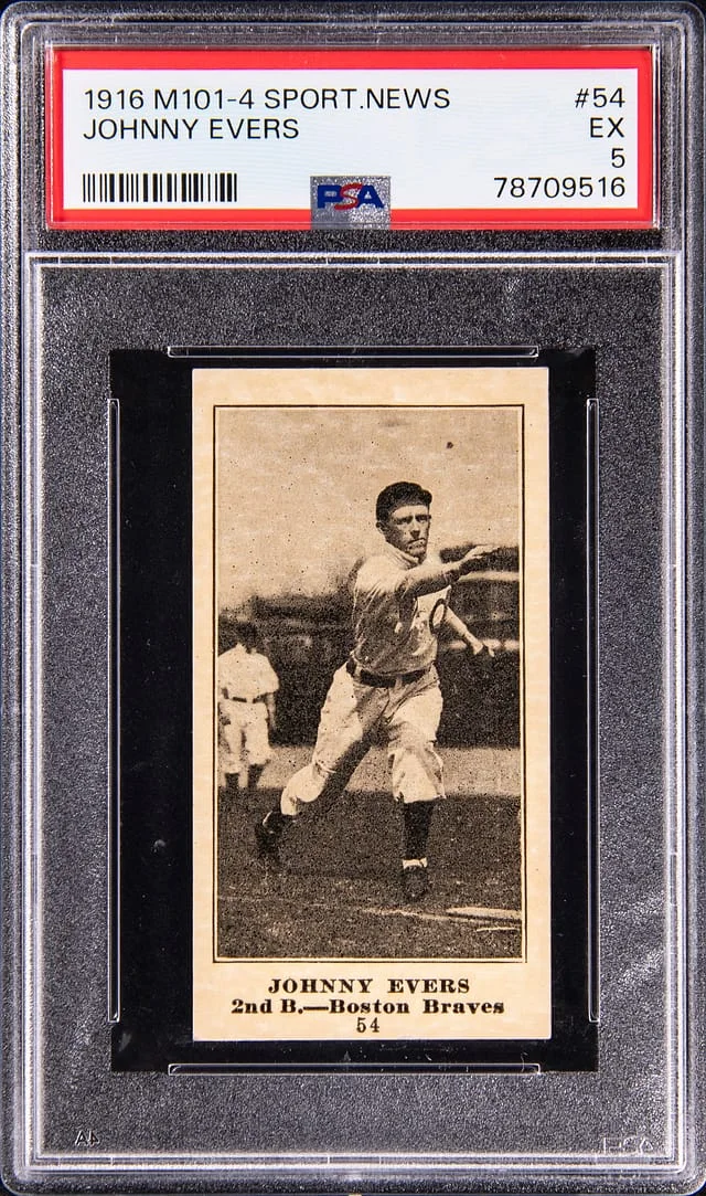 1916 H801-9 The Globe Johnny Evers #54 card image