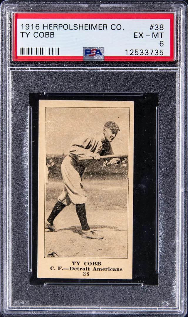 1916 M101-4 Herpolsheimer Ty Cobb #38 card image