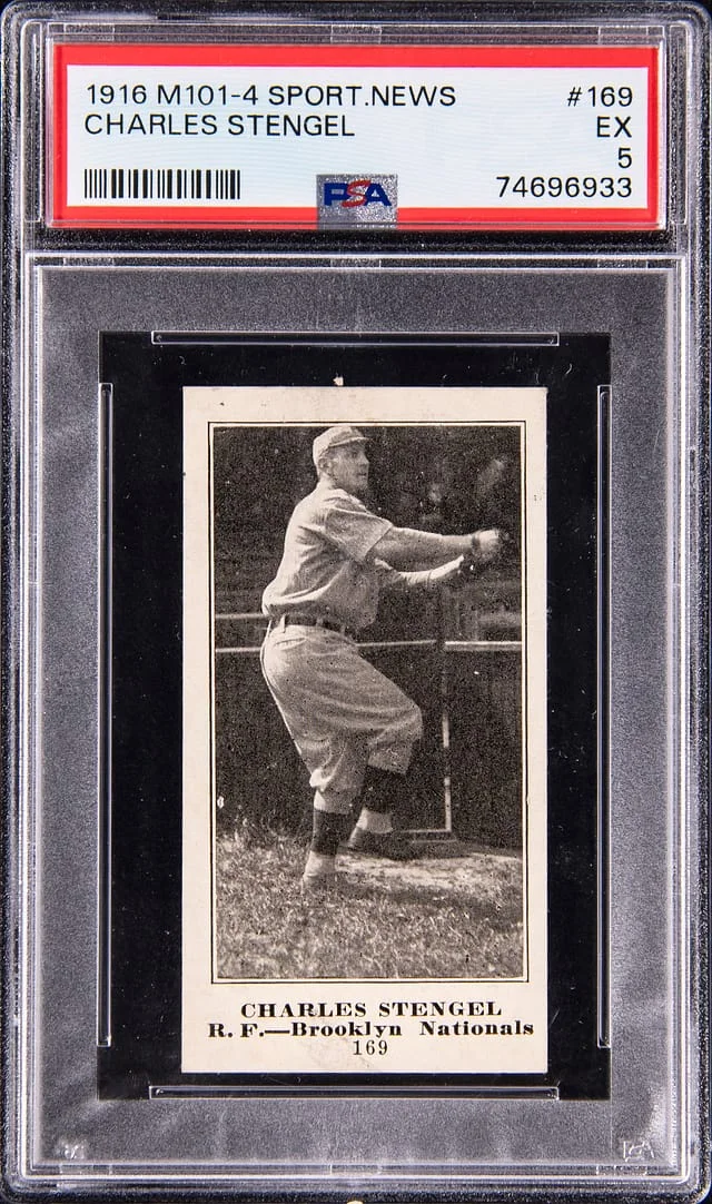 1916 M101-4 Sporting News Charles (Casey) Stengel #169 card image