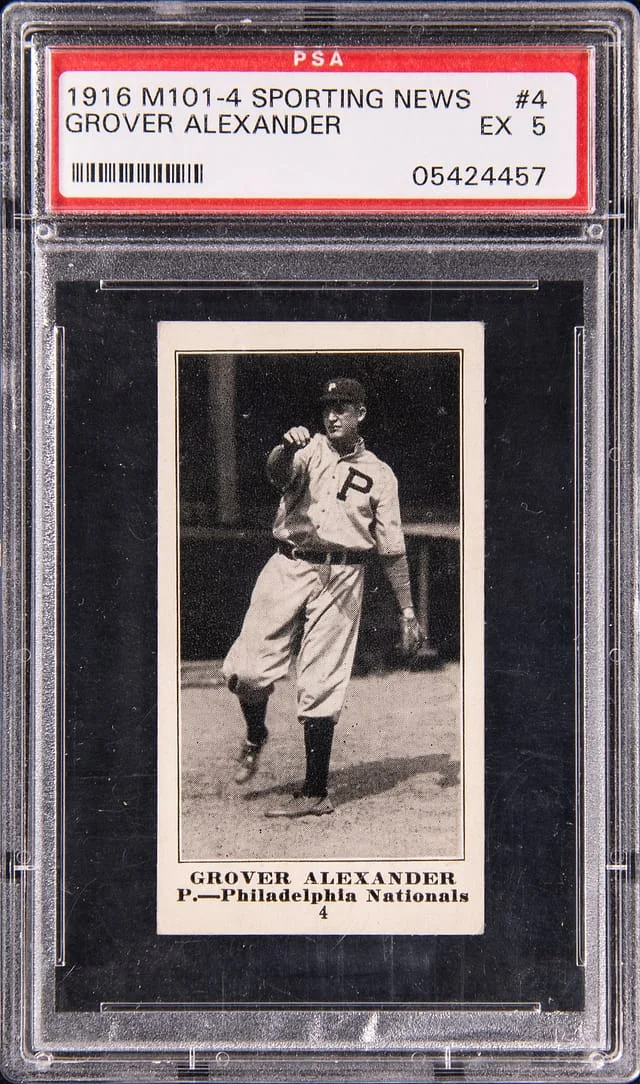 1916 M101-4 Sporting News Grover Alexander #4 card image
