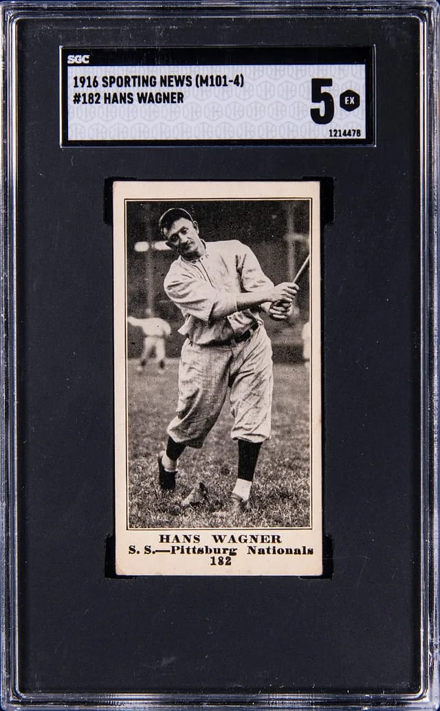 1916 M101-4 Sporting News Hans (Honus) Wagner #182 card image