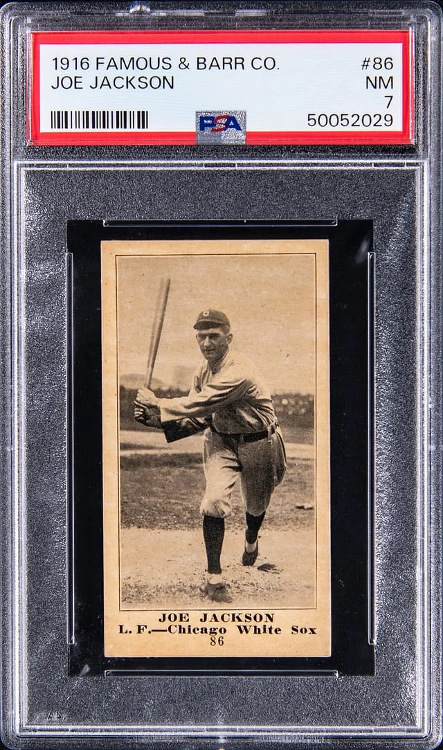 1916 M101-5 Famous & Barr Co. Joe Jackson #86 card image