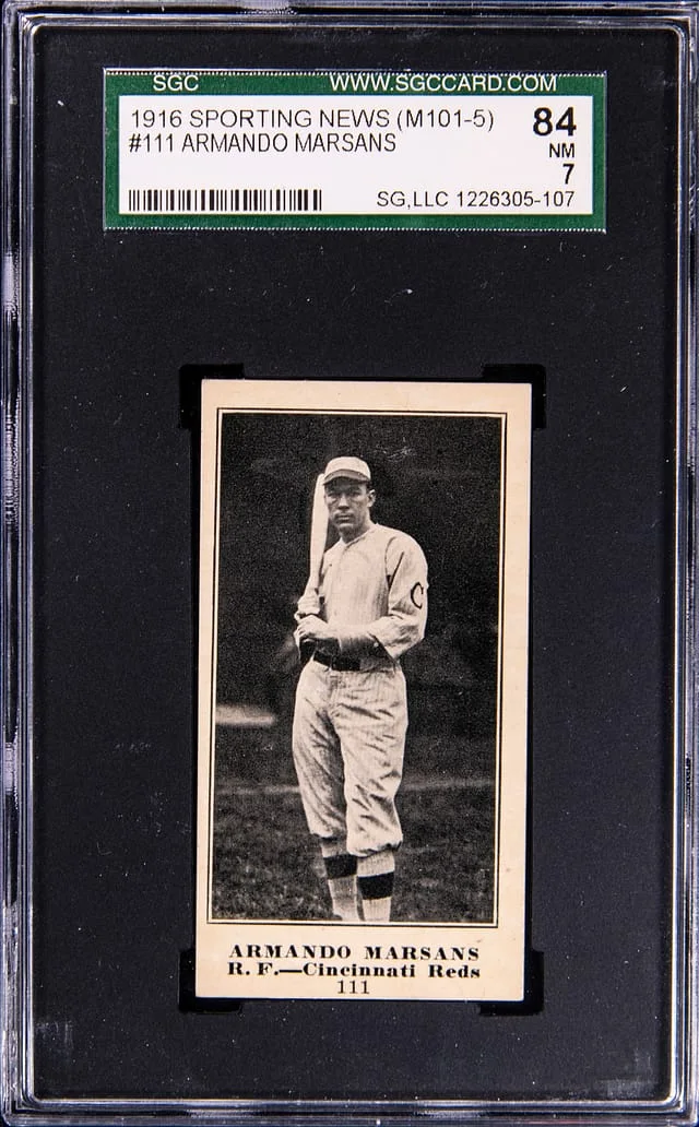 1916 M101-5 Sporting News Armando Marsans #111 card image