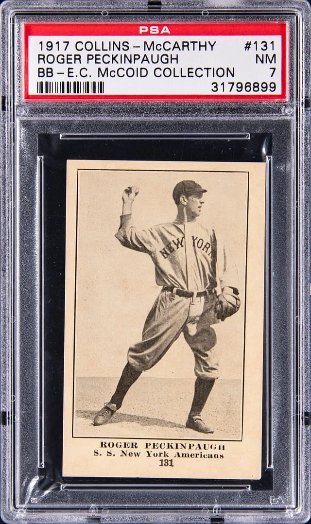 1917 Collins-McCarthy, Blank Back - E.C. McCoid Collection Roger Peckinpaugh #131 card image