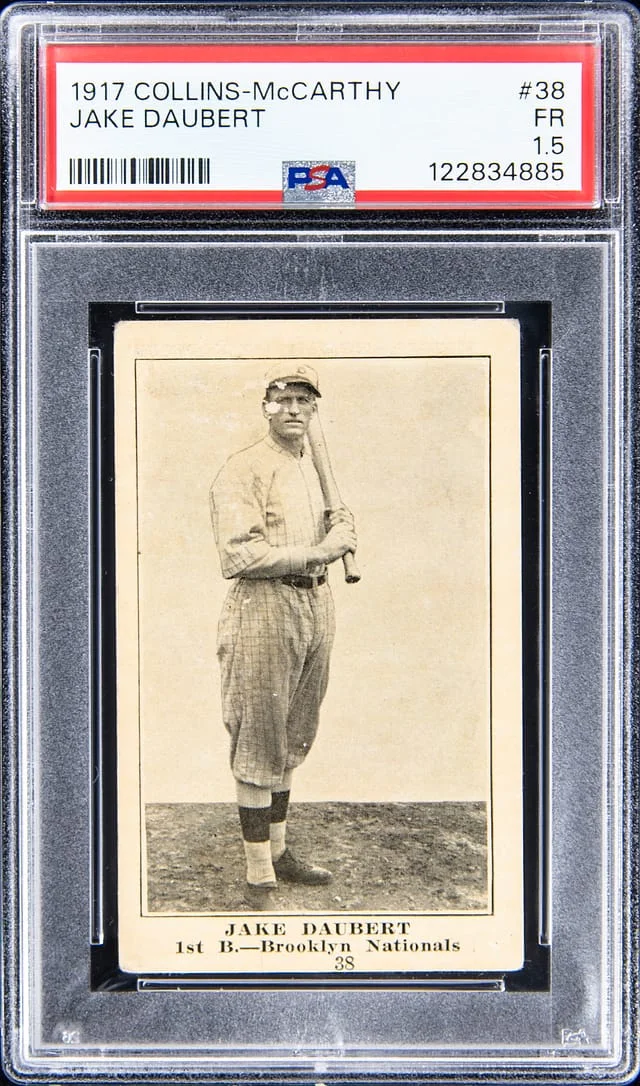1917 E135 Collins-McCarthy Jake Daubert #38 card image