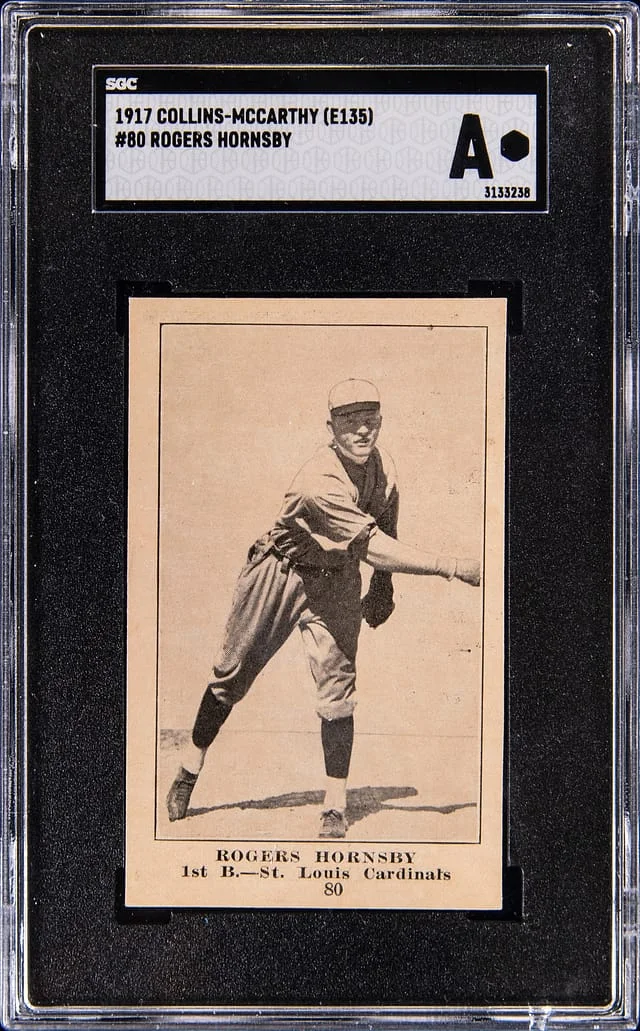 1917 E135 Collins-McCarthy Rogers Hornsby #80 card image