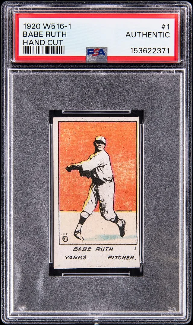 1920 W516-1 Babe Ruth, Hand Cut #1 card image
