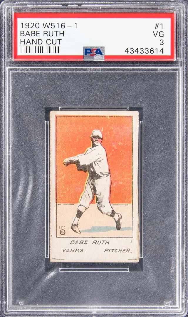 1920 W516-1 Hand Cut Babe Ruth #1 card image