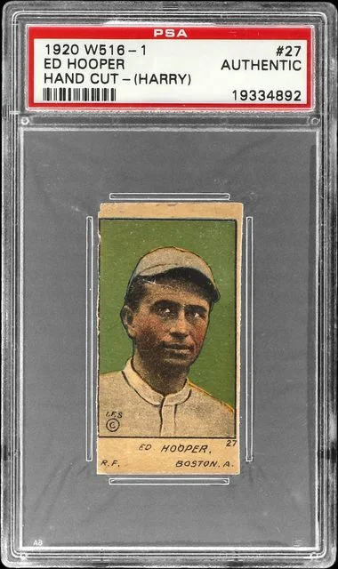 1920 W516-1 Hand Cut Ed (Harry) Hooper #27 card image