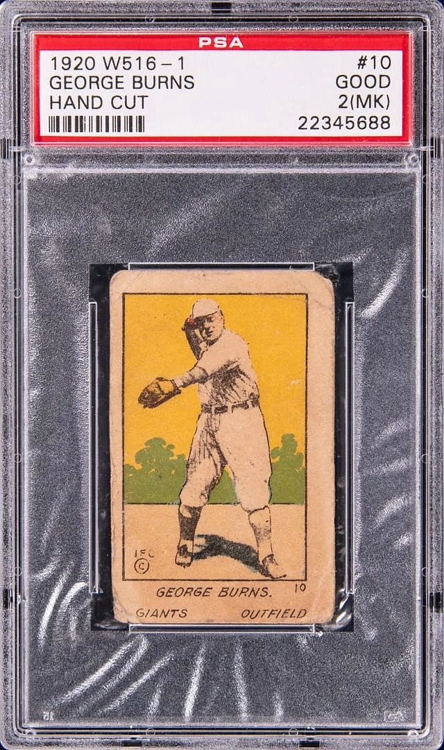 1920 W516-1 Hand Cut George Burns #10 card image