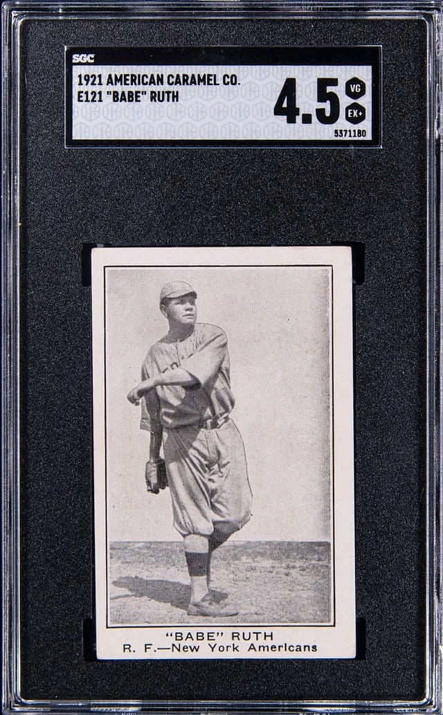 1921 E121 American Caramel Series of Babe Ruth #80 card image