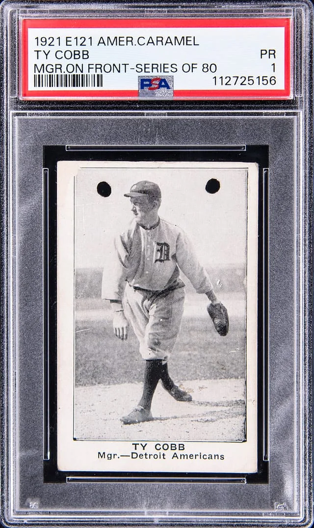 1921 E121 American Caramel Series Of Ty Cobb, Mgr. On Front #80 card image