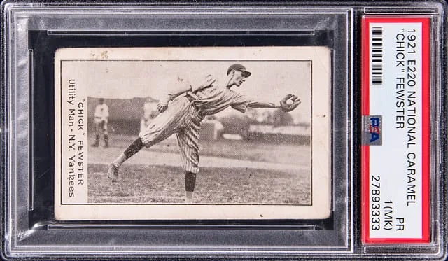 1921 E220 National Caramel Chick Fewster #NNO card image