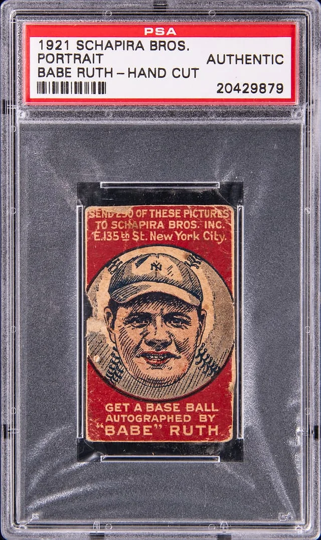 1921 Schapira Bros. Hand Cut Babe Ruth (Portrait) #NNO card image