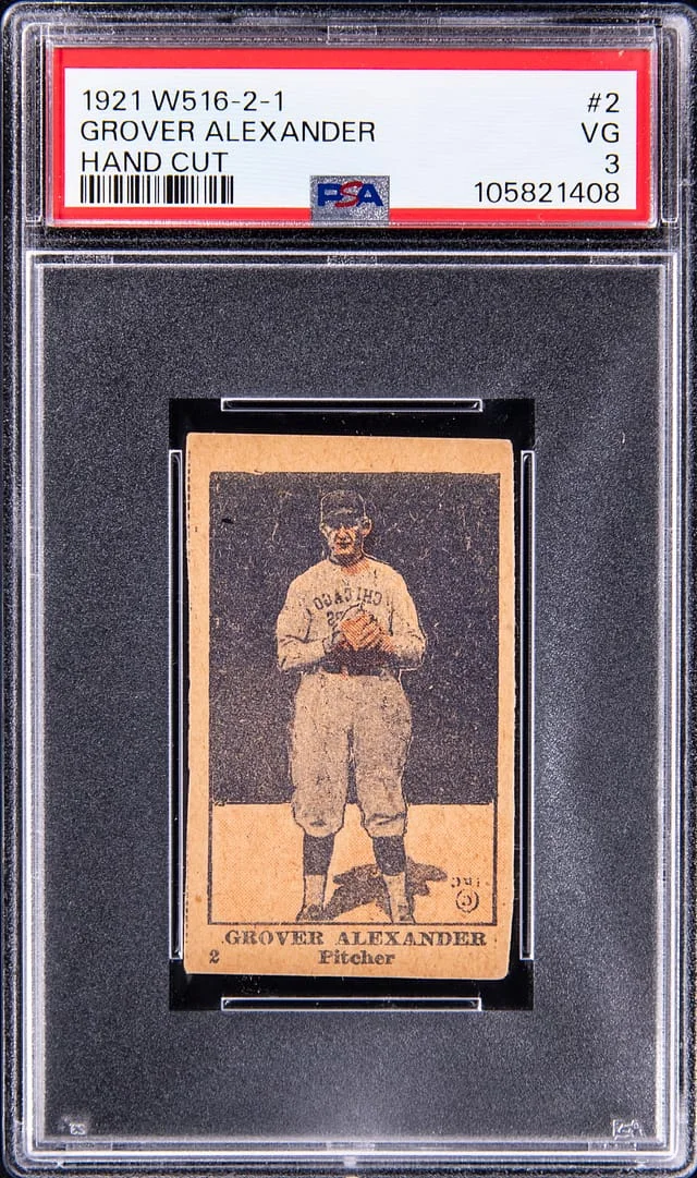 1921 W516-2-1 Hand Cut Grover Alexander #2 card image