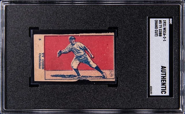 1921 W516-2-1 Ty Cobb, Hand Cut #5 card image