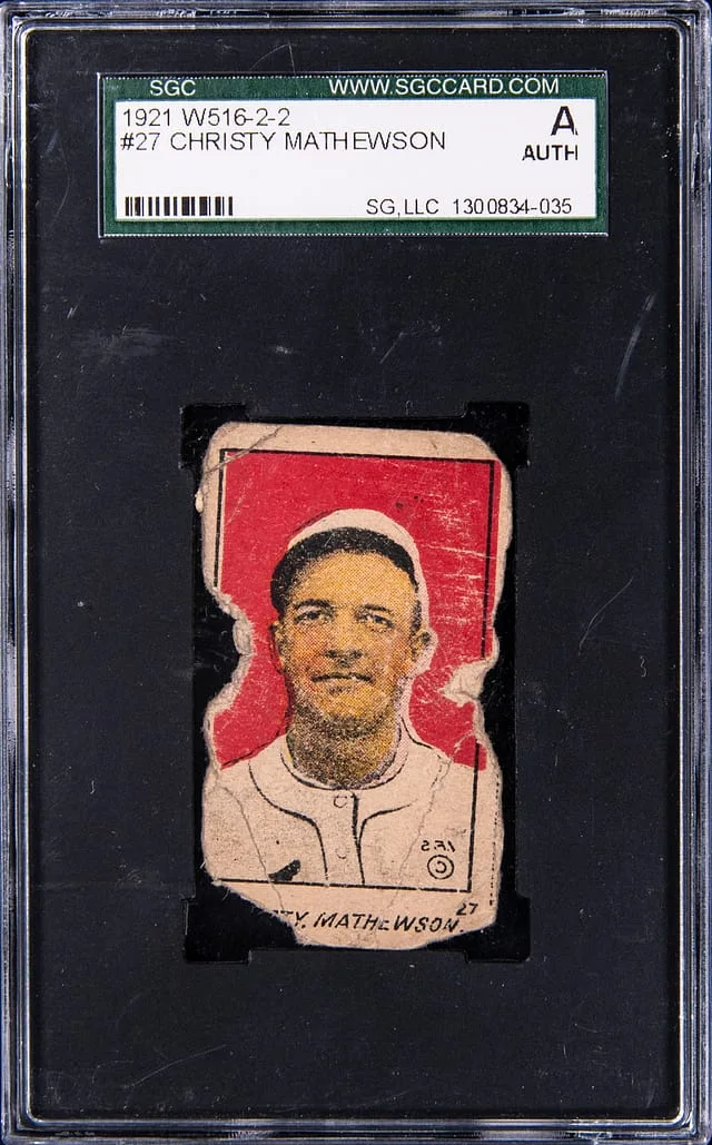 1921 W516-2-2 Christy Mathewson #27 card image
