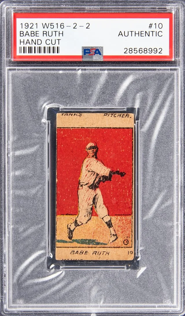 1921 W516-2-2 Hand Cut Babe Ruth #10 card image
