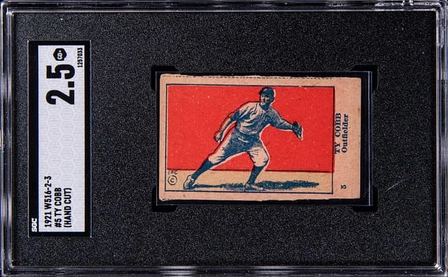 1921 W516-2-3 Hand Cut Ty Cobb #5 card image