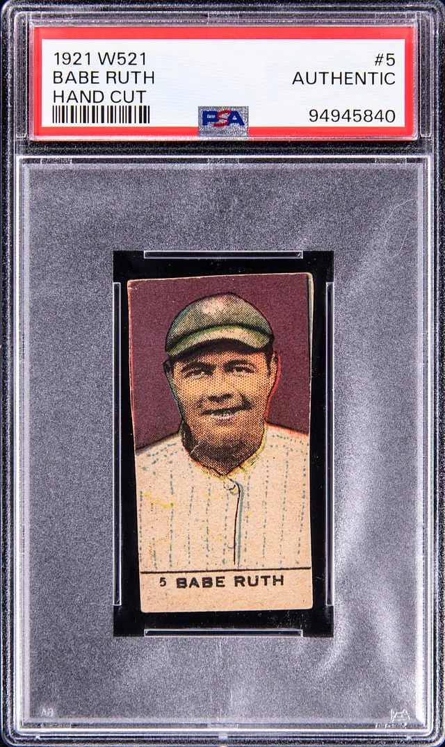 1921 W521 Hand Cut Babe Ruth #5 card image