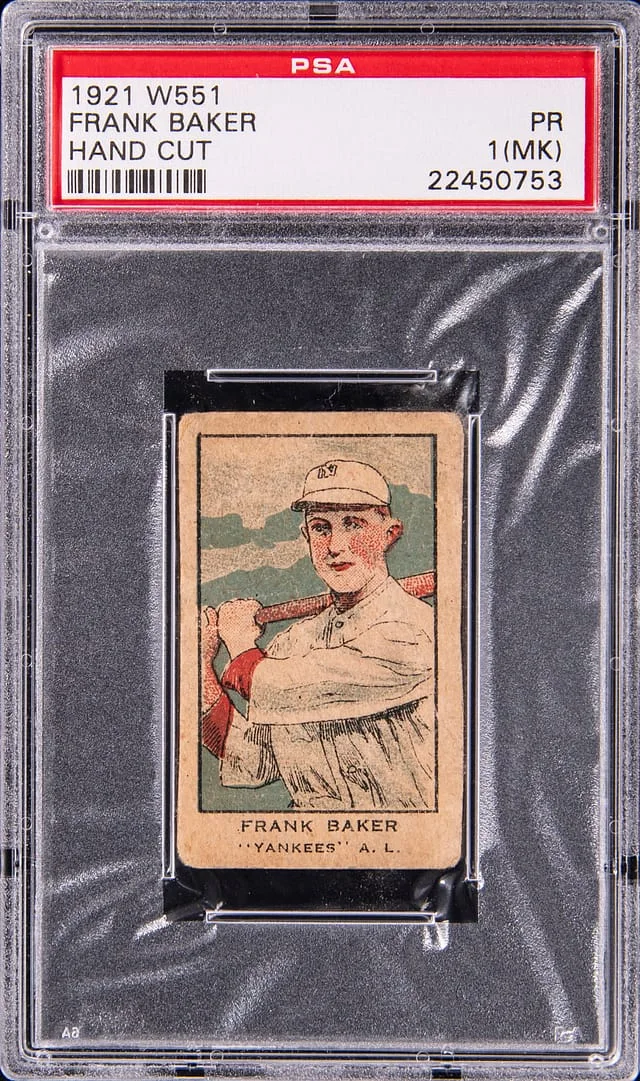1921 W551 Hand Cut Frank Baker #NNO card image