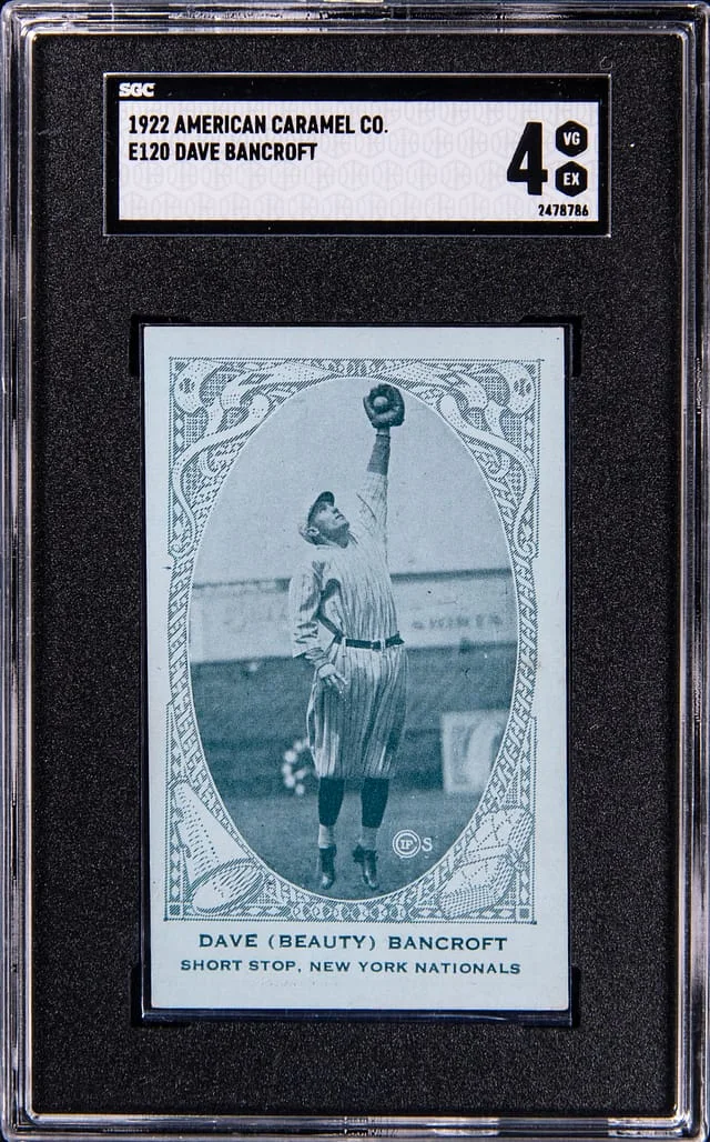 1922 American Caramel Dave Bancroft #E120 card image