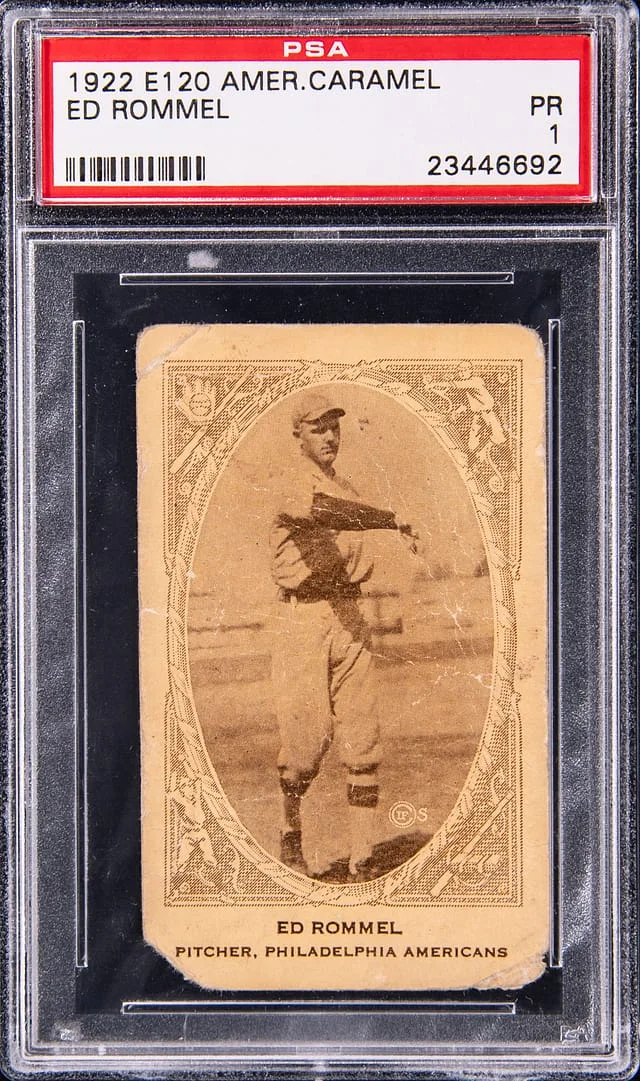 1922 E120 American Caramel Ed Rommel #NNO card image