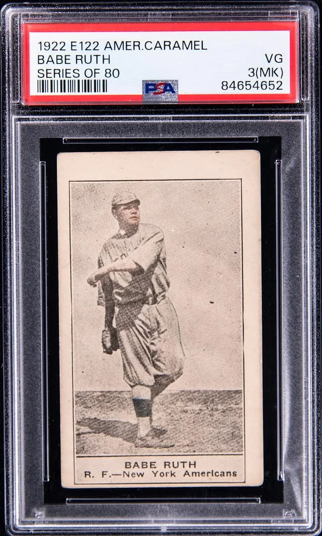 1922 E122 American Caramel Series of Babe Ruth #80 card image