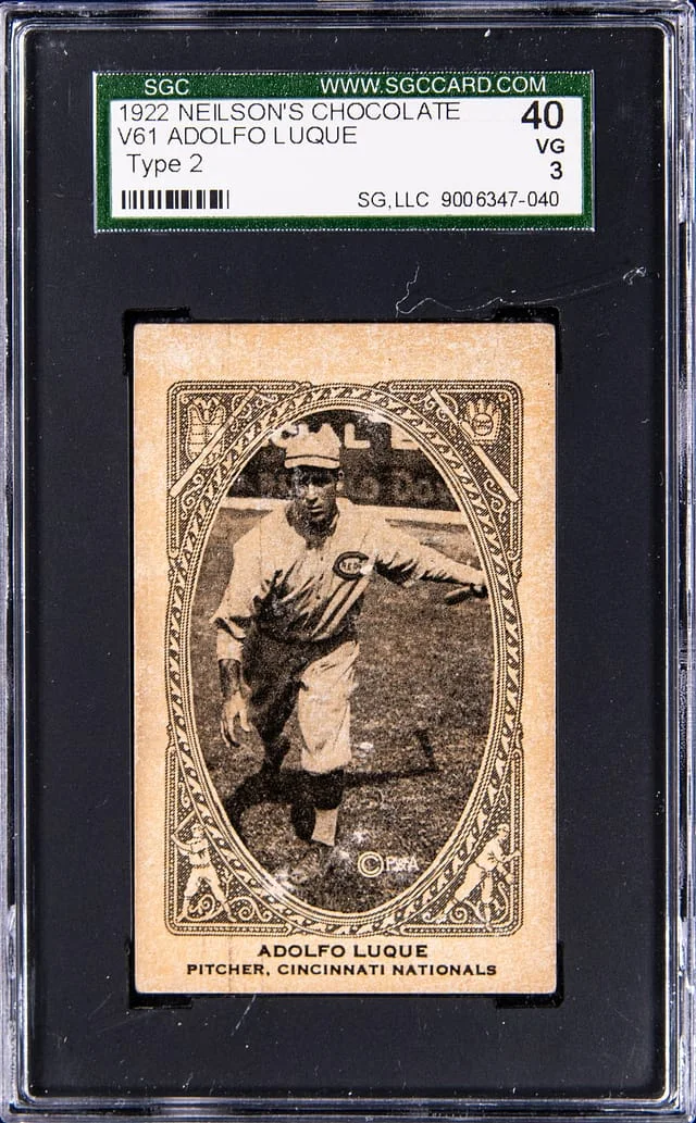 1922 V61 Neilson's Chocolate Type Adolfo Luque #2 card image