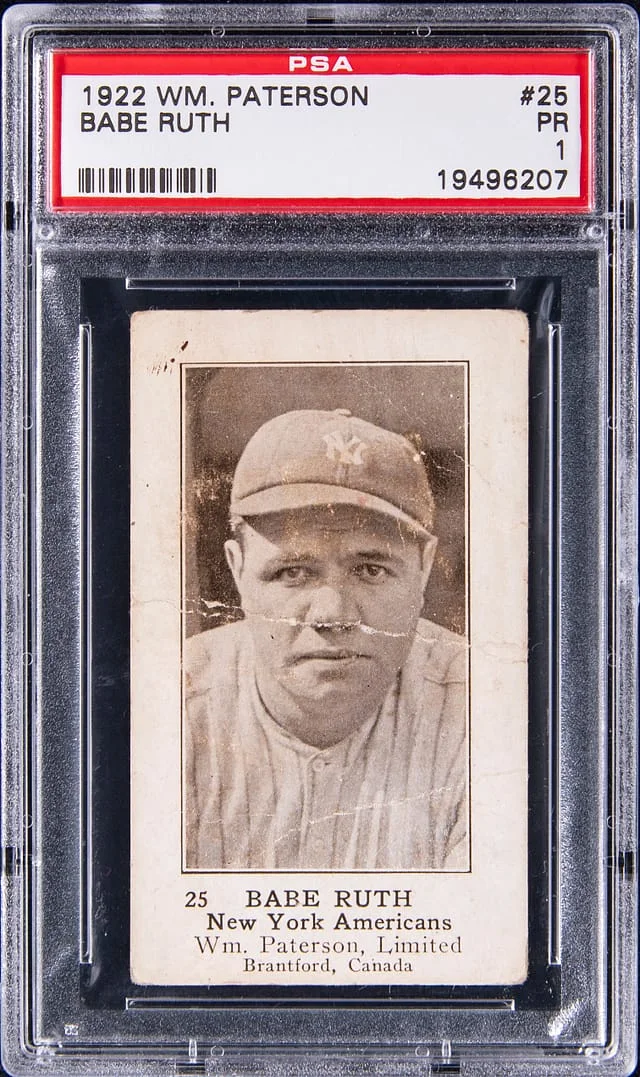 1922 V89 WM. Paterson Babe Ruth #25 card image