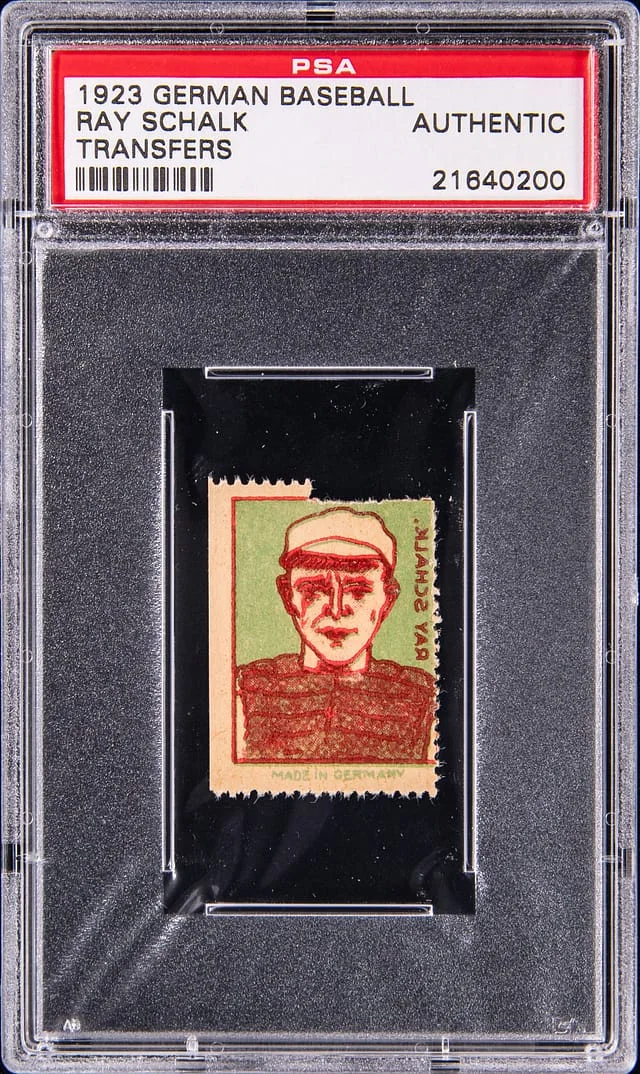 1923 German Baseball Transfers Ray Schalk #NNO card image