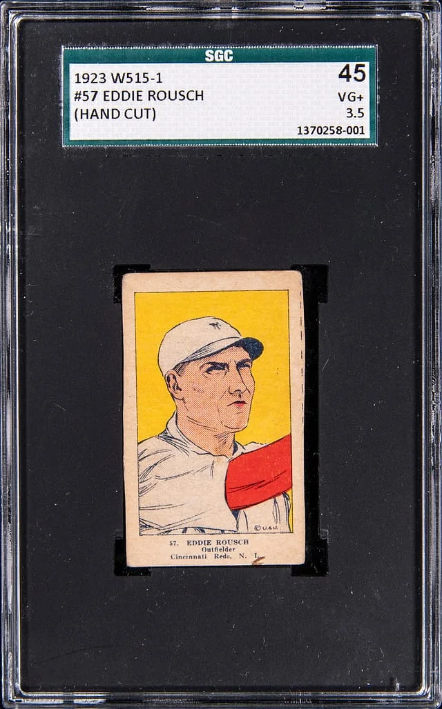 1923 W515-1 Eddie Rousch, Hand Cut #57 card image