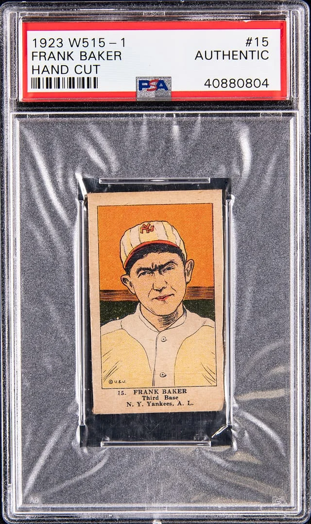 1923 W515-1 Frank Baker, Hand Cut #15 card image
