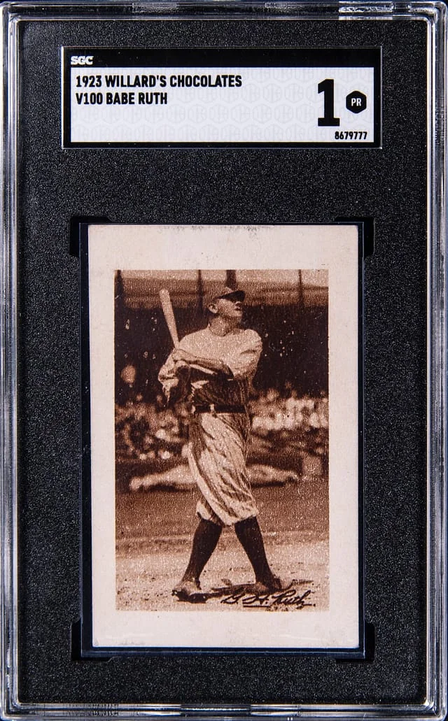 1923 Willard Chocolate Babe Ruth #V100 card image