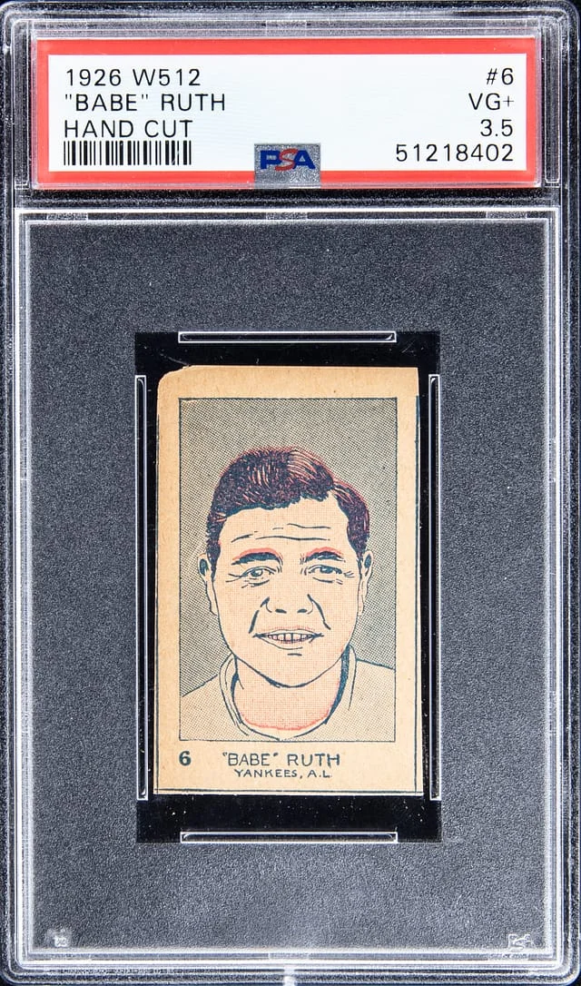 1926 W512 Babe Ruth, Hand Cut #6 card image