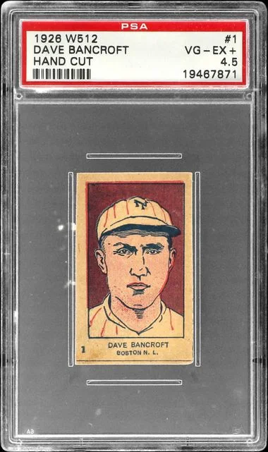 1926 W512 Hand Cut Dave Bancroft #1 card image