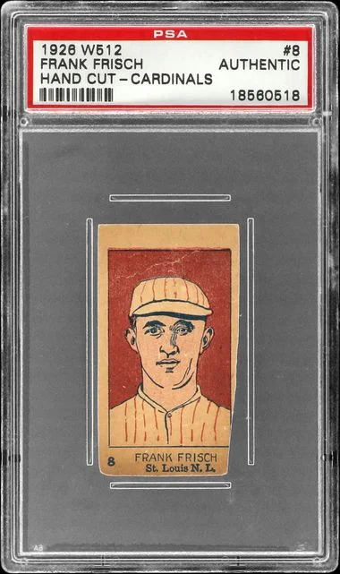 1926 W512 Hand Cut Frank Frisch, Cardinals #8 card image