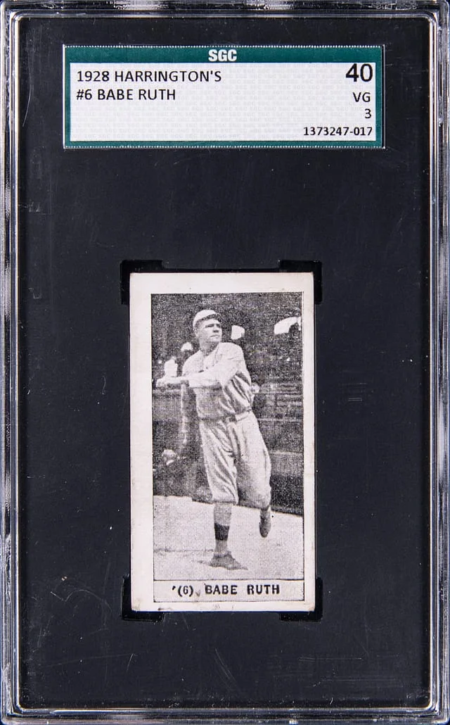 1928 F50 Harrington's Babe Ruth #6 card image