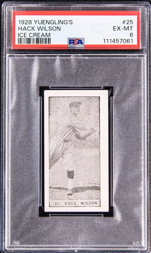 1928 F50 Yuengling's Ice Cream Hack Wilson #25 card image